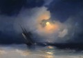 Sturm am Meer in einer Mondnacht Verspielt Ivan Aiwasowski makedonisch